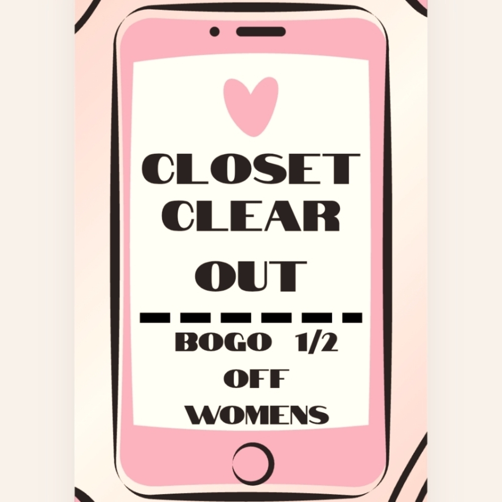 CLEAR OUT SALE! BOGO 1/2 OFF ALL WOMENS CLOTHING